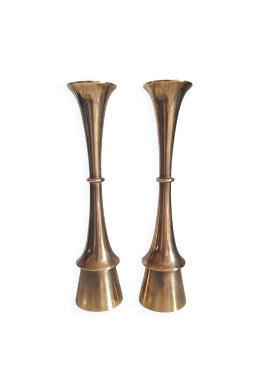 Pair of Quistgaard brass candlesticks