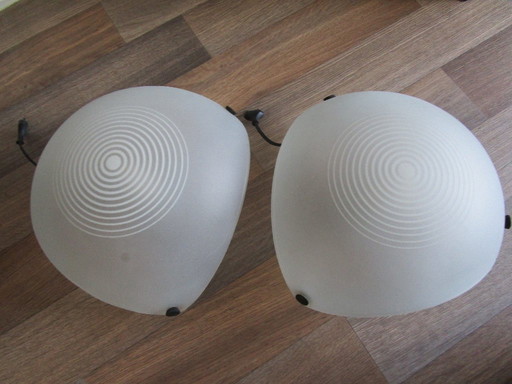 Applique vintage in vetro e metallo di Ernesto Gismondi.