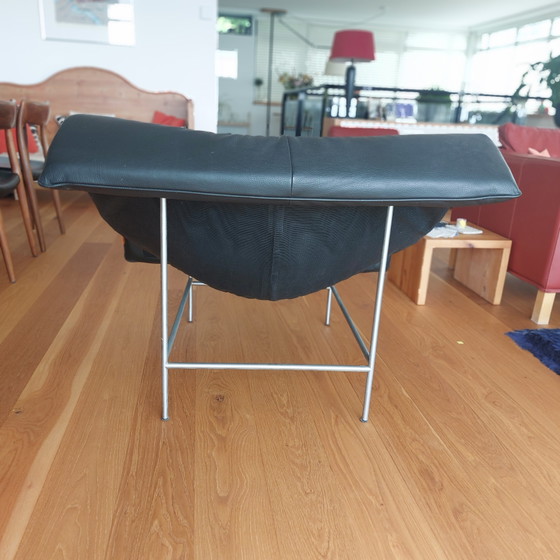 Montis Butterfly Sessel, schwarzes Leder, neuwertig – Leather, Metal (photo 4 of 8)