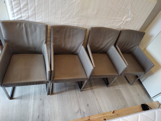 4 X Grijze Bert Plantagie Tidy Stoelen – Eetkamerstoelen, Leather, rvs (photo 3 of 8)