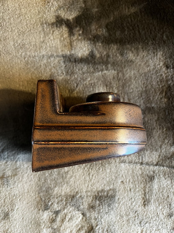 Lampada da parete vintage Ifö modello 6080 in porcellana – Marrone/Vetro opale – Con scatola e dima (photo 6 of 12)
