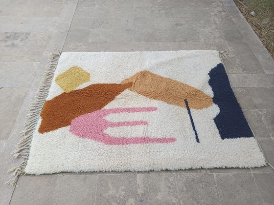 Image 1 of Handmade pure wool rug, traditional craftsmanship, 1.4/2.6 m