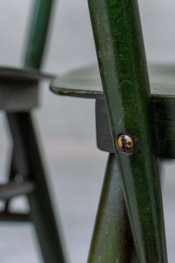 Image 1 of Set di 4 sedie da pranzo Ercol degli anni '60 + 1 sgabello