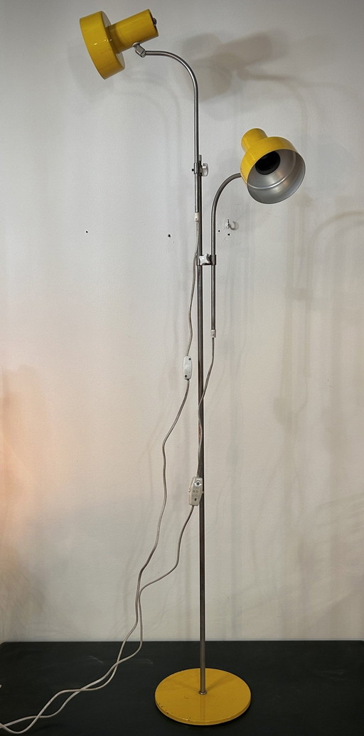 Lampadaire Vintage “Good Vibes” – Jaune Solaire