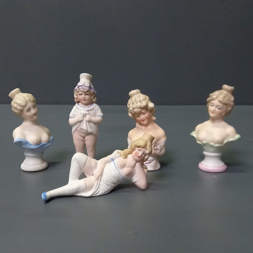 Victorian Bisque Porcelain Figurines - Set
