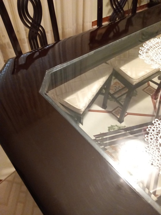 Image 1 of Table with 6 Giorgetti chairs from the 70s