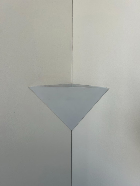 Image 1 of Lampada da parete angolare in metallo laccato bianco, Francia 1970