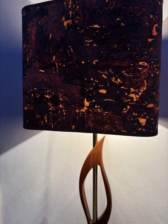 Lampe Style Scandinave Teck Et Liège Années 60 – Wood, Cork, 1960 (photo 4 of 15)