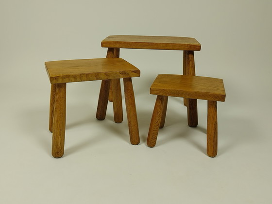 Image 1 of Set of 3 Brutalist Side Tables