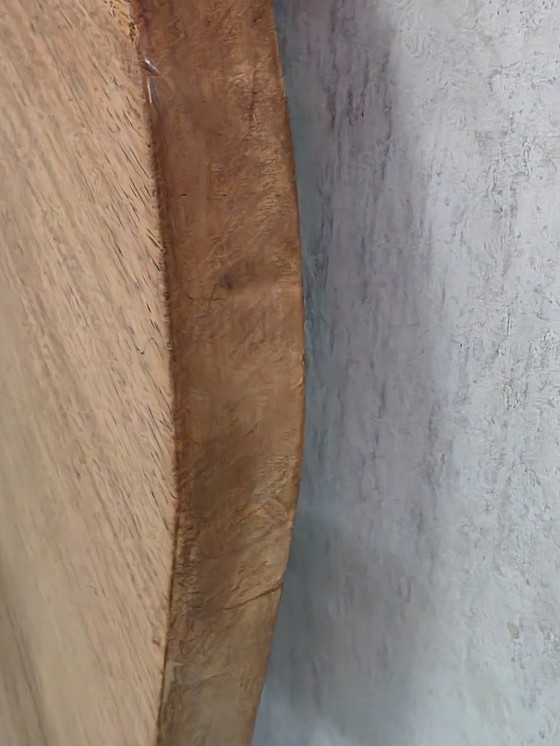 Image 1 of Very solid,  beautiful dining table for sale, oak wood, with solid black, iron frame 