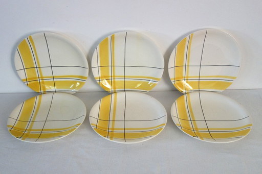 6 platos planos Salins, modelo vintage Montreal