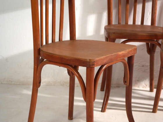 Sedie antiche in legno curvato stile Thonet – Europa Centrale, c. 1930 - Set di 4 pezzi #7 – Sedie da pranzo (photo 18 of 40)