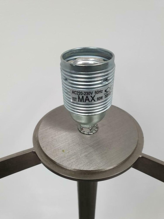 Image 1 of 2 grands lampadaires design en acier inoxydable avec variateur