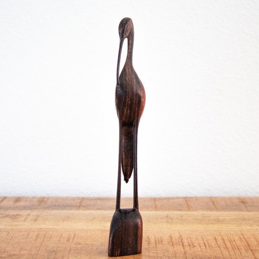 Vintage Hand-Carved Wooden Bird Figurine: Mid-Century Modern – decoratieve objecten (photo 2 of 10)