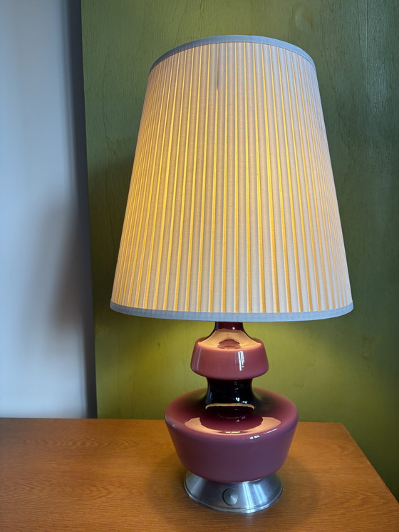 Image 1 of Glass Factory De Rupel N.V table lamp purple