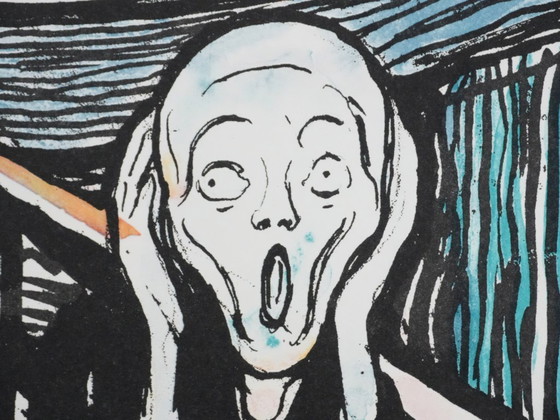 Edvard Munch: The Scream, Signed Lithograph – Lithographs & prints, Paper (photo 7 of 10)