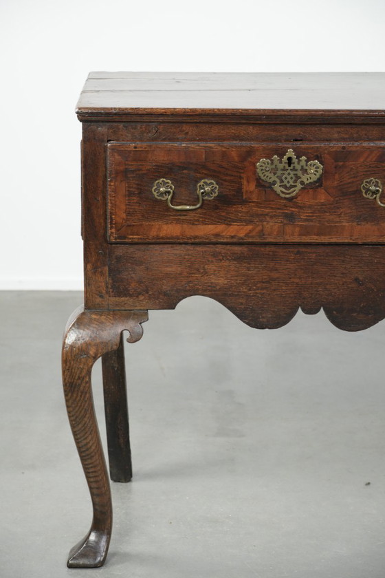 Image 1 of Large antique English oak sideboard from the 18th century