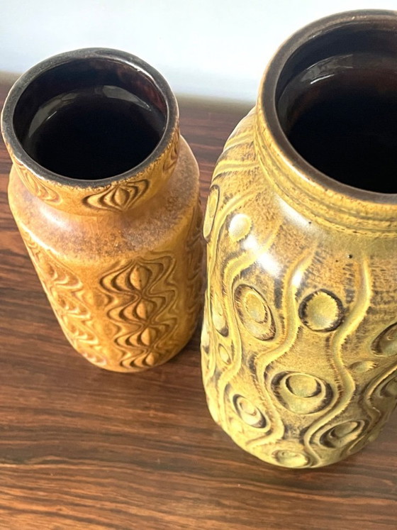 Image 1 of 1970s Midcentury Vintage West German Scheurich Vases