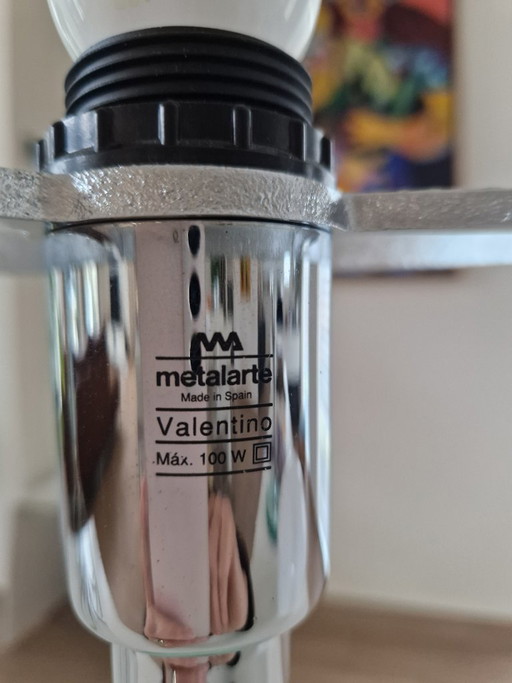 Lampe de table Metalarte Valentino - Vintage années 1976-1980 – tafellampen, Chrome, Glass (photo 2 of 7)
