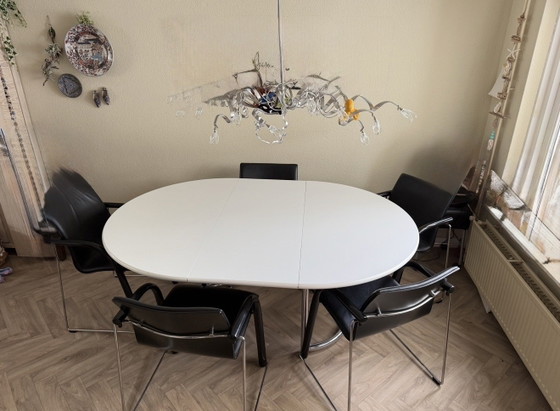 Thonet S 320 Black Leather – Dining chairs, Aluminium (photo 5 of 5)