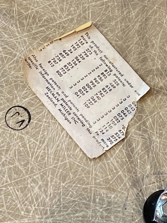 Image 1 of Chaise fibre de verre skai vinyl dsr eiffel orange greige eames herman miller vintage 50 60 70