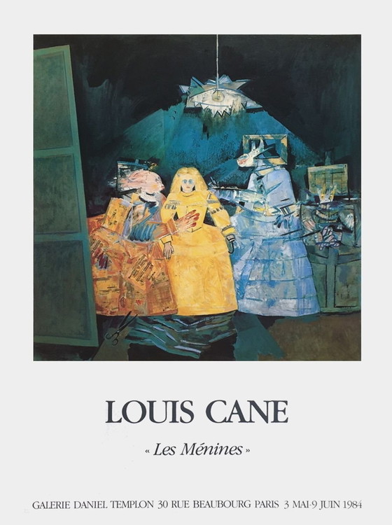 Image 1 of Louis CANE Expo 84 – Les Ménines – Galerie Daniel Templon Plakat 1984
