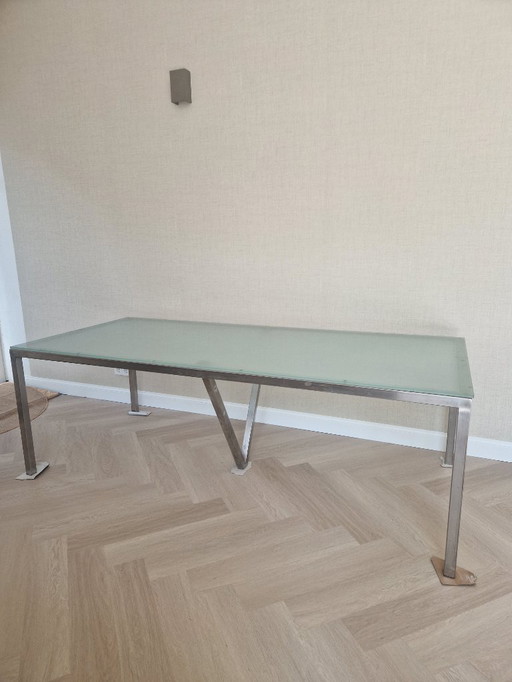 Dining table glass 100 x 225 x 75