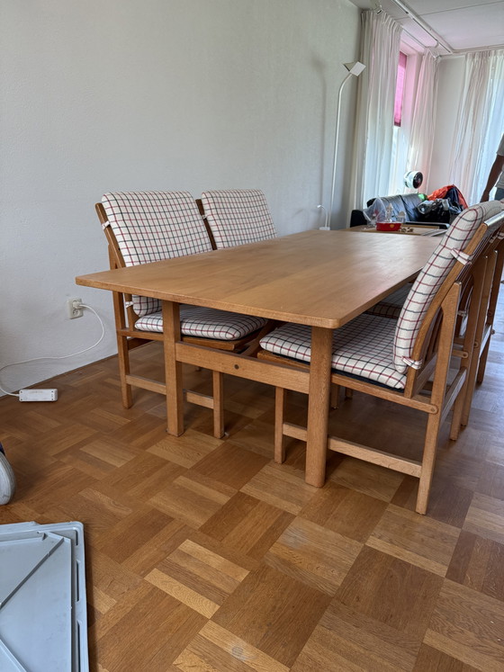 Dining set - Børge Mogensen Fredericia model 6285 – HAY, Metal, Textile (photo 2 of 6)