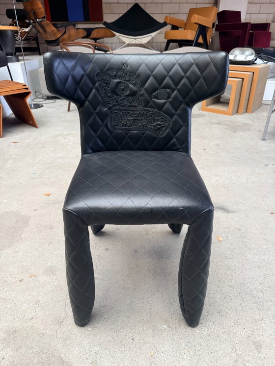 Silla Moooi Monster de Marcel Wanders, Sillas de comedor, Cuero, Negro (foto 3 de 12)
