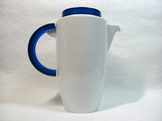 Image 1 of (W007) Cafetière vintage Thomas Rosenthal Vario Pacific bleue et blanche