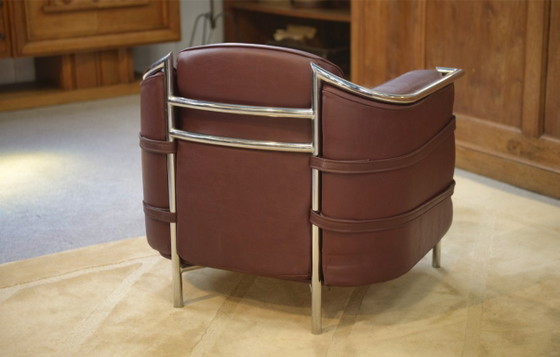 Image 1 of Een paar fauteuils in de stijl van Le Corbusier, jaren 70.