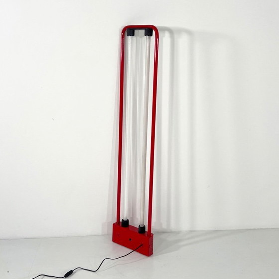 Image 1 of Red Double Neon Lamp by Gian N. Gigante for Zerbetto, 1980s