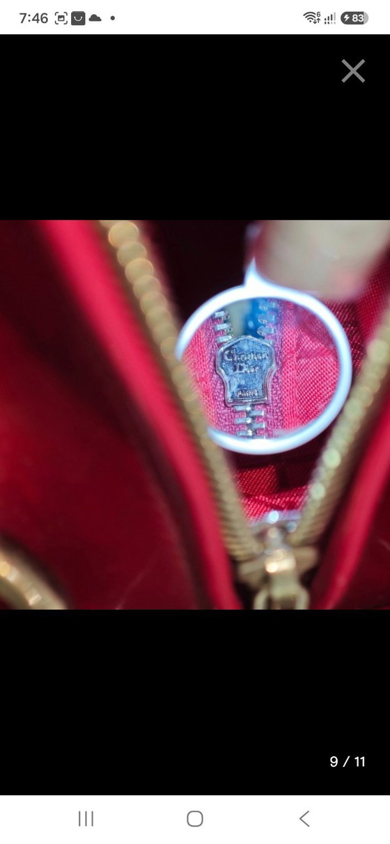 Image 1 of Christian Dior Lady Dior Medium Kirschrot