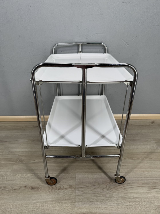 Image 1 of Vintage serving trolley on wheels - stylish & functional