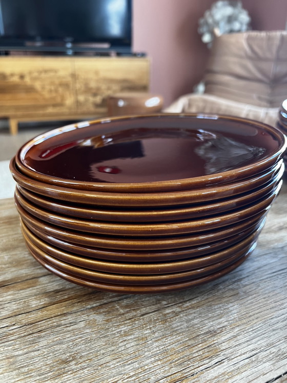Triangle Houses Orange/Brown Dinnerware – Driehoek Huizen, Crockery, Ceramic (photo 5 of 14)