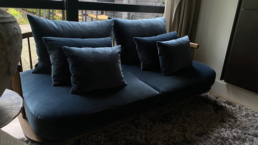 & Tradition Fly SC2 Sofa – Donker Eiken / Fluweel 10 Twilight