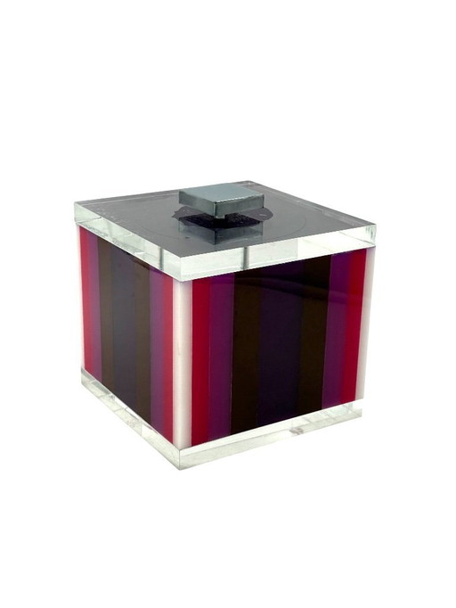 Seau à glace rose postmoderne, Italie, vers 1980