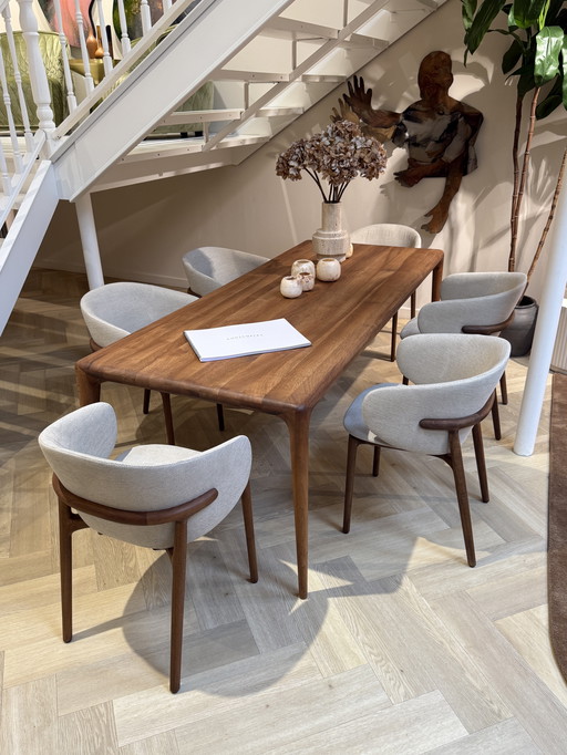 Artisan Mela dining chairs - European walnut