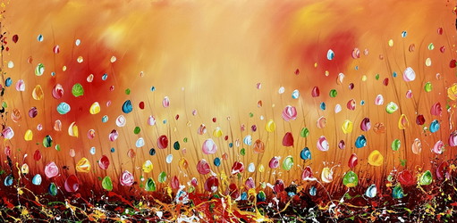 Flowers – schilderijen tekeningen, Canvas