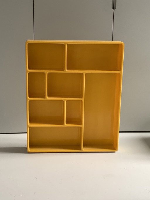 Space Age Wall Cabinet Yellow Plastic