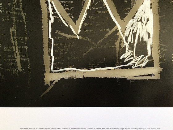 Image 1 of Jean-Michel Basquiat, (1960-1988) Zonder titel (kroon), 1982 en 600 dollar in dubbeltjes