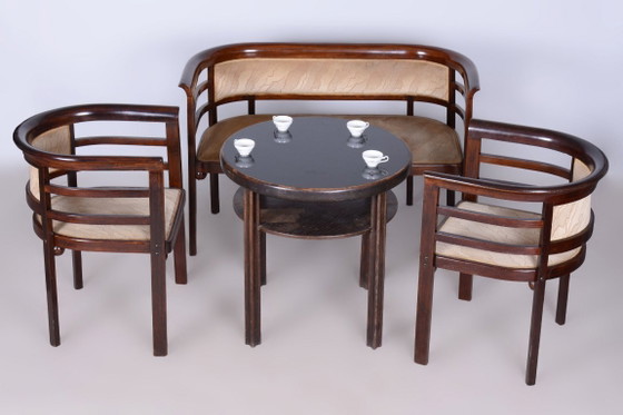 Restored Art Deco Small Table, by J. Hoffmann, Wiener Werkstätte, Czech, 1910s – Side tables, Wood (photo 3 of 11)