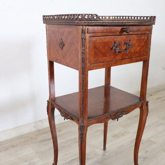 Image 1 of Antique Nightstand, Italy Late 19th Century