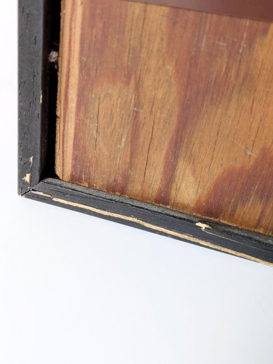 Image 1 of Pittura a olio d'epoca su tavola | Paesaggio invernale Scena di campagna | Incorniciato