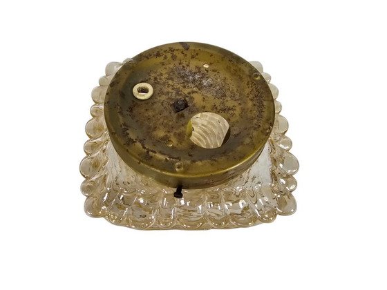 Image 1 of Glashütte Limburg - Bernstein - Deckenleuchte - Glas - Metall - 70er Jahre