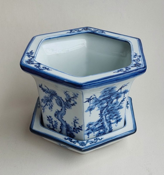 Image 1 of Antico vaso cinese - Porcellana bianca e blu