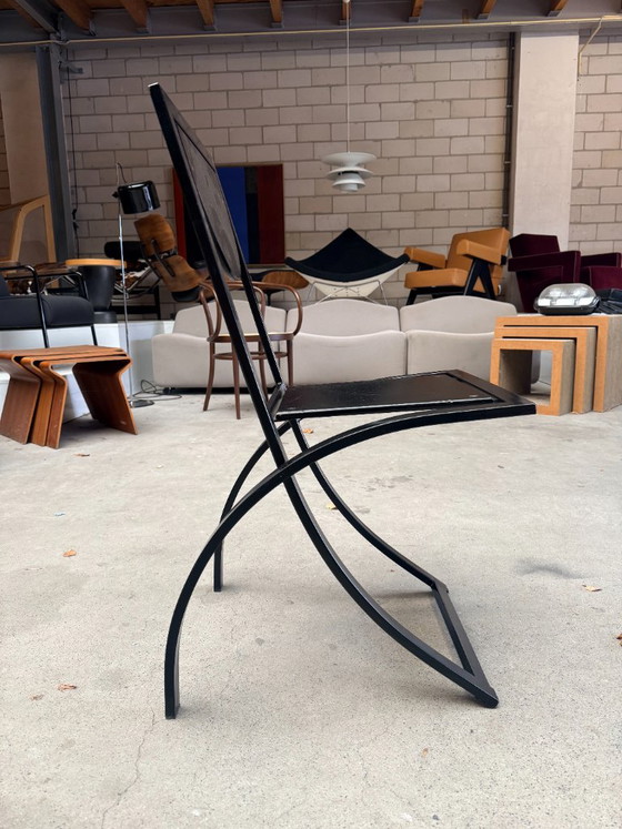 KFF Sinus chair, Karl Friedrich Förster (Bestand: 3) – Esszimmerstühle, Leder, Metall (photo 19 of 21)