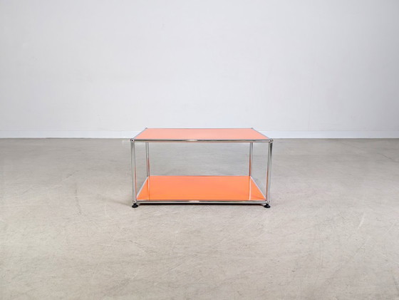 Image 1 of Tavolino da caffè originale USM Haller Tavolino da caffè arancione Fritz Haller