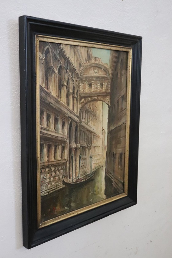 Image 1 of Venise, le Pont des Soupirs, huile sur toile, Italie, XXe siècle, signée C. Rizzi