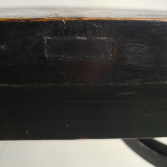 Image 1 of Tavolo da pranzo cinese Qing nero 230 cm – XVIII secolo, lacca originale
